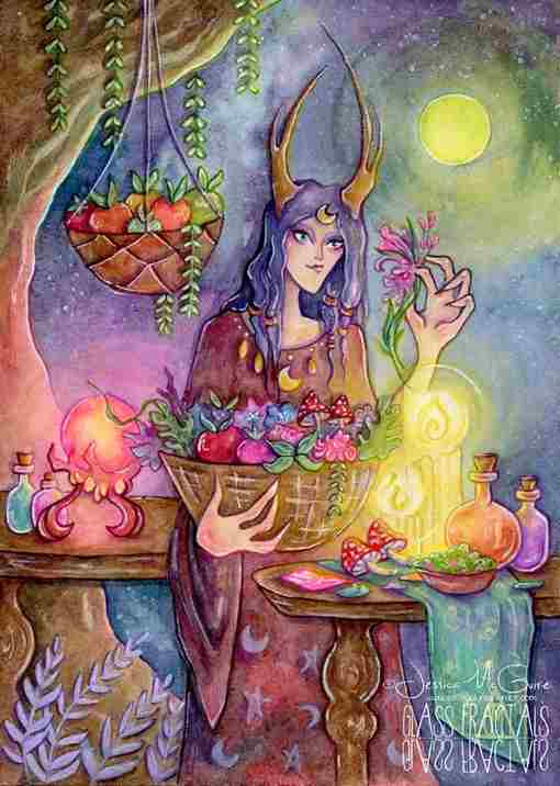Радужные ведьмы от художницы Jessica McGuire.