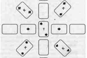 Пасьянс «Ветряная мельница»  Возьмите две колоды по 36 карт, выберите один туз и четырех…