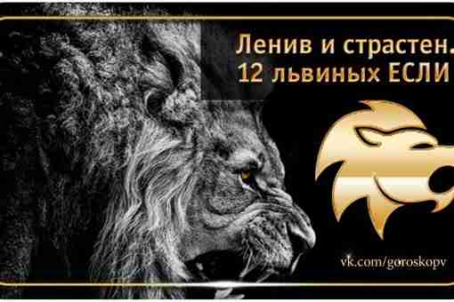 ЕСЛИ Лев хочет, чтобы на него обратили внимание, он знает, что лучше всех, и…