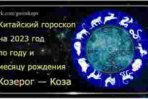 Гороскоп Козерог — Коза (Овца) 2023 год Годы рождения: 1955, 1967, 1979, 1991, 2003,…