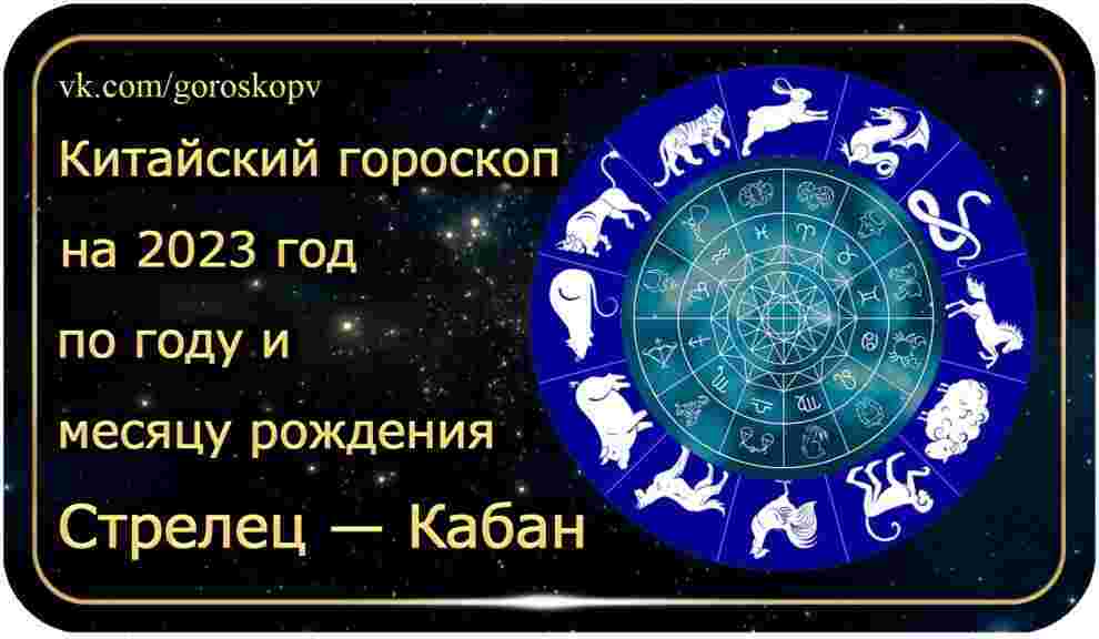 Гороскоп Стрелец — Кабан (Свинья) 2023 год Годы рождения: 1959, 1971, 1983, 1995, 2007,…