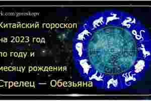 Гороскоп Стрелец — Обезьяна 2023 год Годы рождения: 1956, 1968, 1980, 1992, 2004, 2016,…