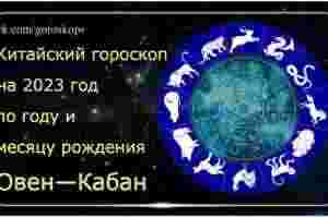 Гороскоп Овен — Кабан (Свинья) 2023 год Годы рождения: 1959, 1971, 1983, 1995, 2007,…