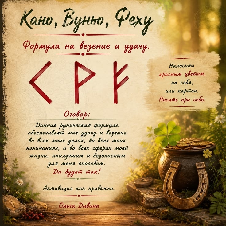 #Руны_магия_полезные_формулы